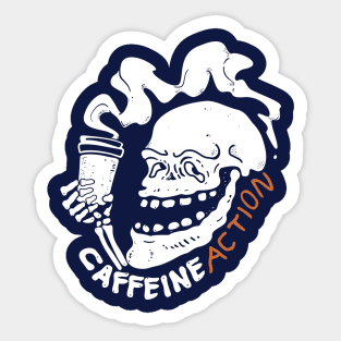 Skull Caffeine Sticker